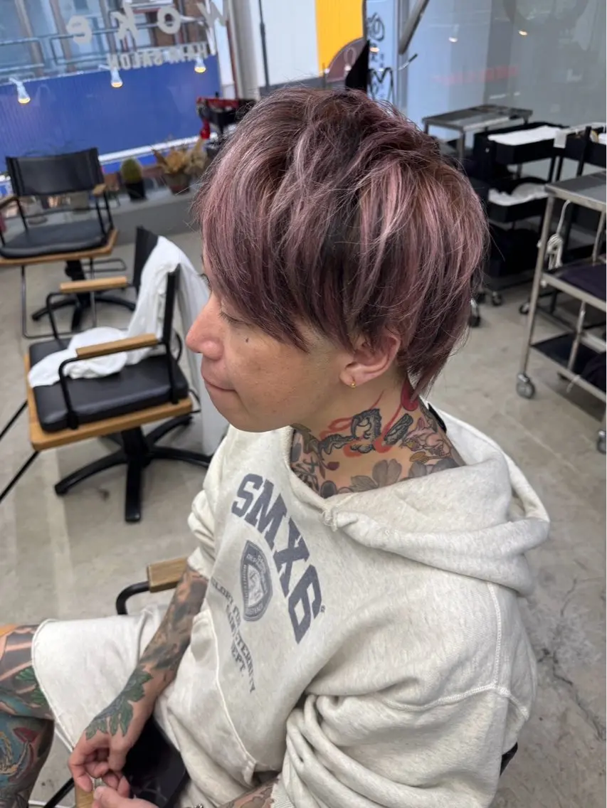 ショート カラー メンズ メンズ専門サロン wokeのヘアスタイル