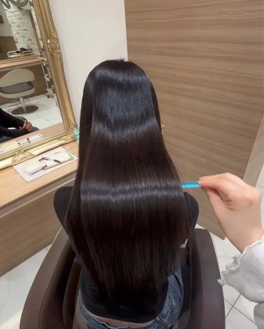 ロング 縮毛矯正 トリートメント ヘアカラー トリートメント みわ トゥメ美容師💎💞のヘアスタイル
