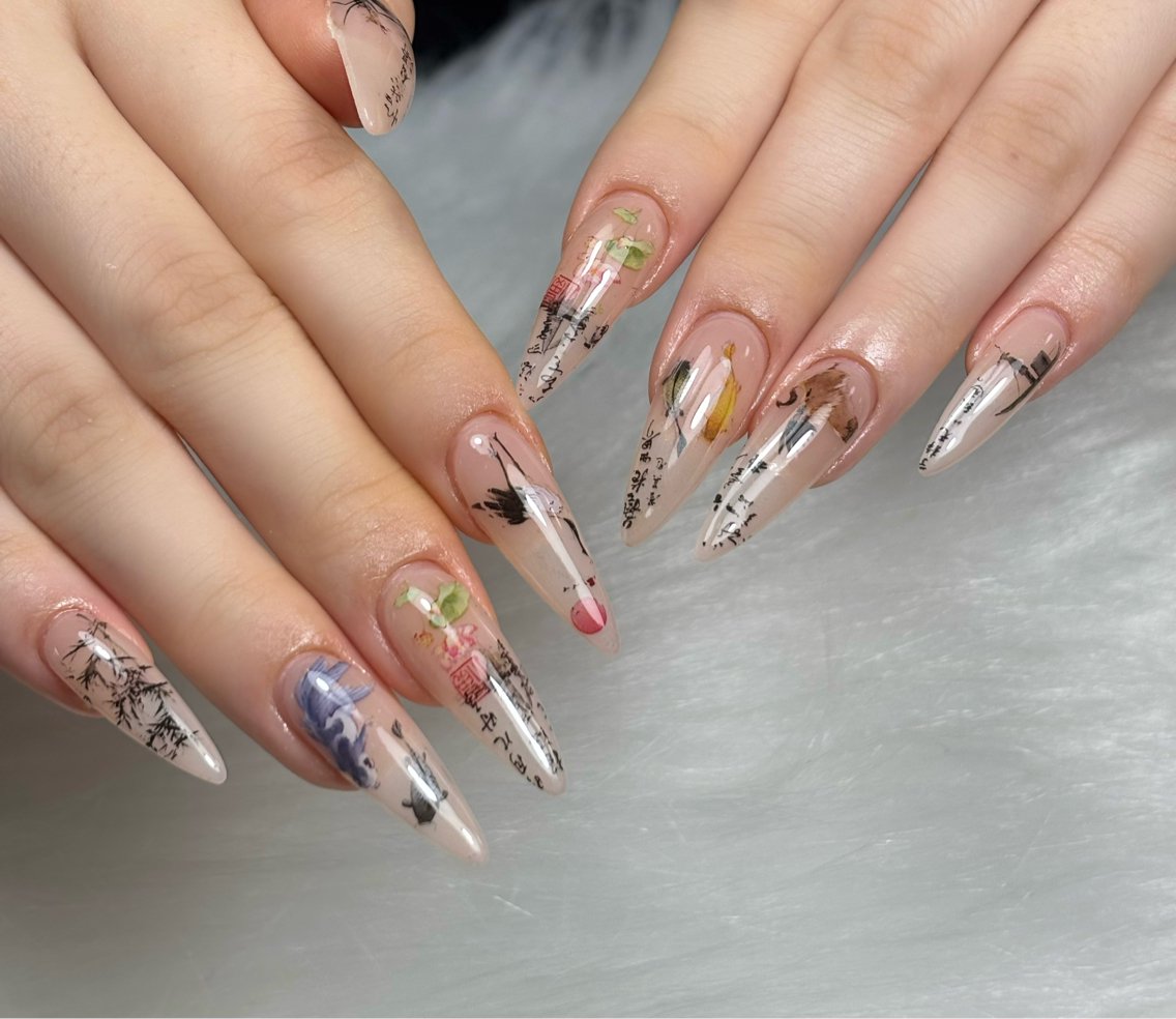 ネイル ジェルネイル キラキラネイル ロングネイル マグネットネイル 持ち込み ハンドネイル Sully Nail  Labのネイルデザイン