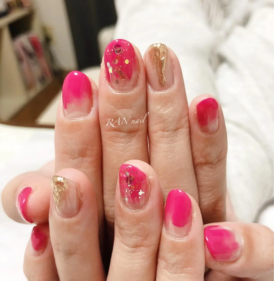 ネイル アートネイル フットネイル フレンチネイル ミラーネイル ニュアンスネイル RAN nailのネイルデザイン