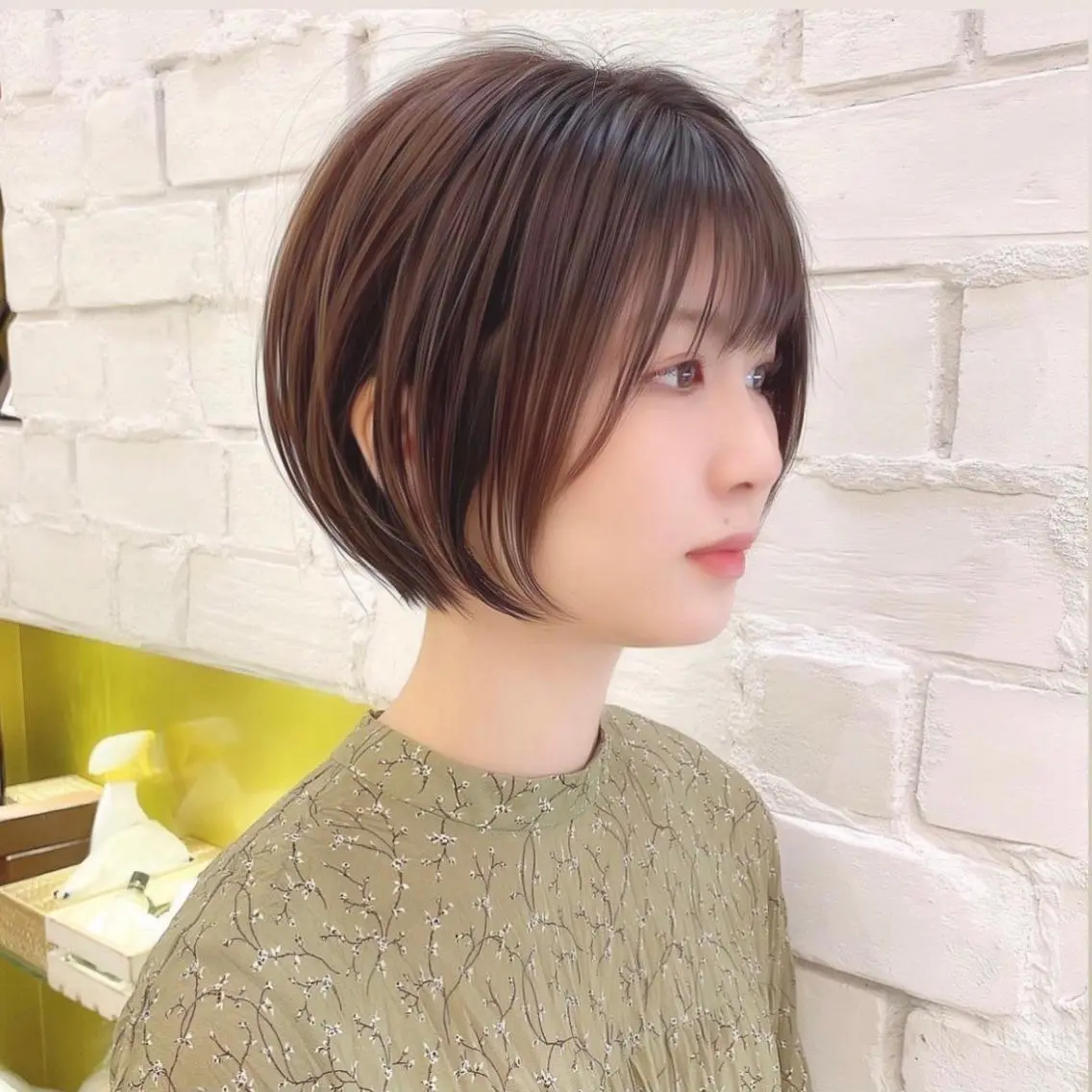 ショート カラー 落合しほ/韓国ヘア/ 髪質改善/縮毛矯正のヘアスタイル
