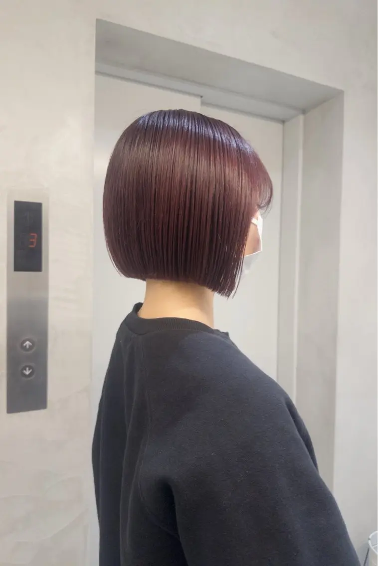 カラー ベージュカラー ピンクカラー ピンクベージュ 平山 結実のヘアスタイル