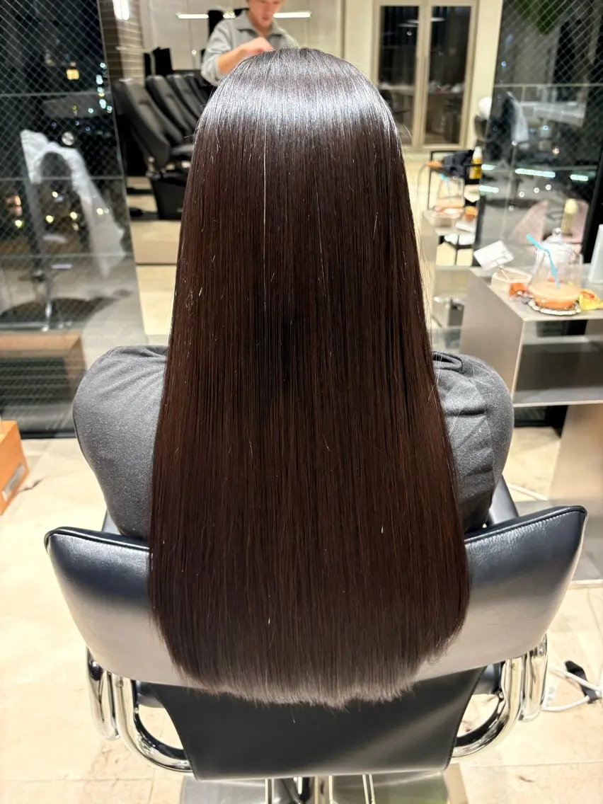 ロング カット 縮毛矯正 トリートメント 縮毛矯正/髪質改善/ HARUのヘアスタイル