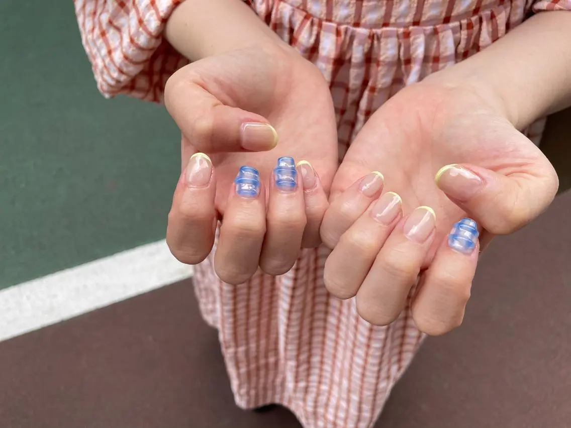 ネイル ハンドネイル ハンドケア はばすみれ🎀ﾈｲﾙ 光ﾌｪｲｼｬﾙ ﾍｱのネイルデザイン
