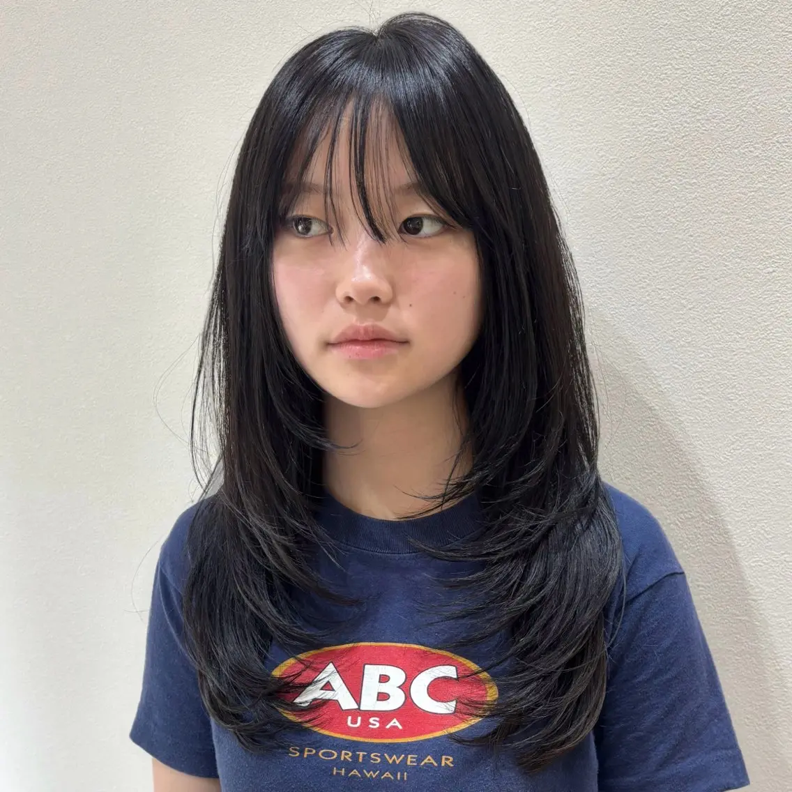 ロング レイヤーカット fuyuna レイヤーカット🖤のヘアスタイル