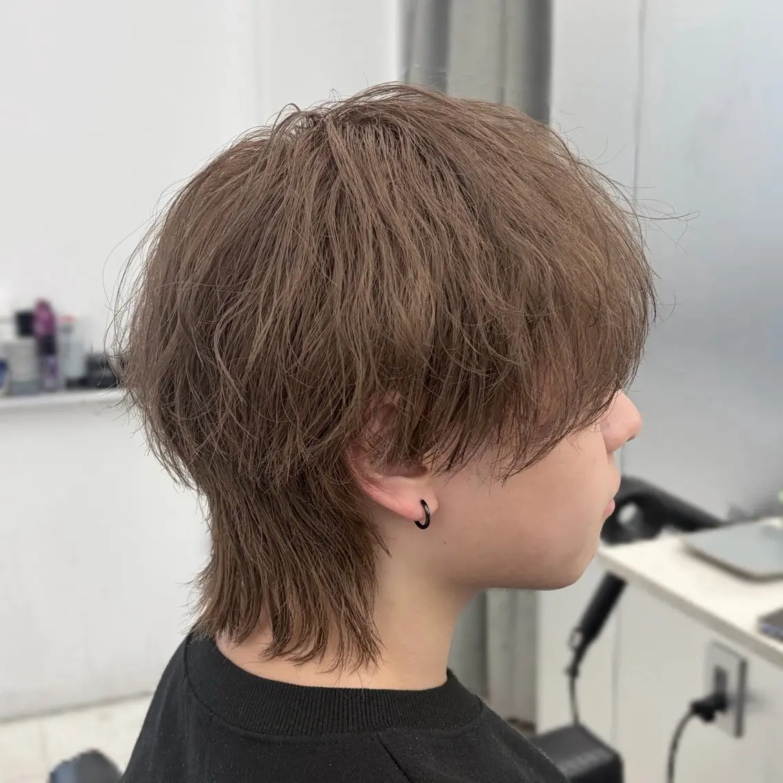 ミディアム カラー メンズ カット ヘアカラー トリートメント ʜᴀʀᴜᴋᴀ♱メンズ ウルフ/ブリーチのヘアスタイル