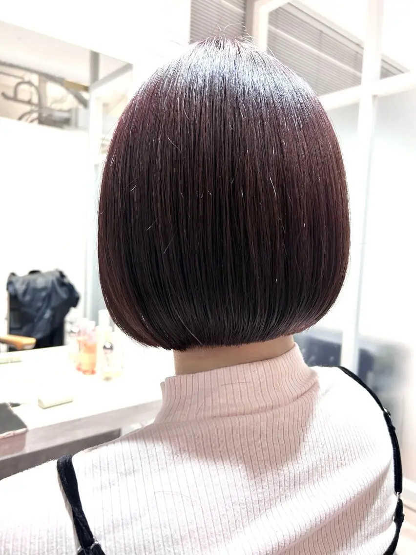 ショート カラー ラベンダーカラー ボブ 似合わせボブ🫧 丸みショート藤本のヘアスタイル