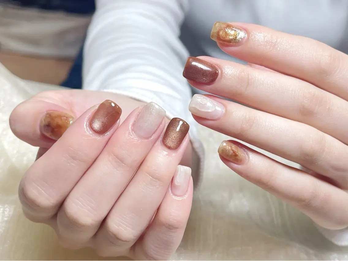 ネイル ハンドネイル 🎀ネイルサロン エクラYUI🎀のネイルデザイン