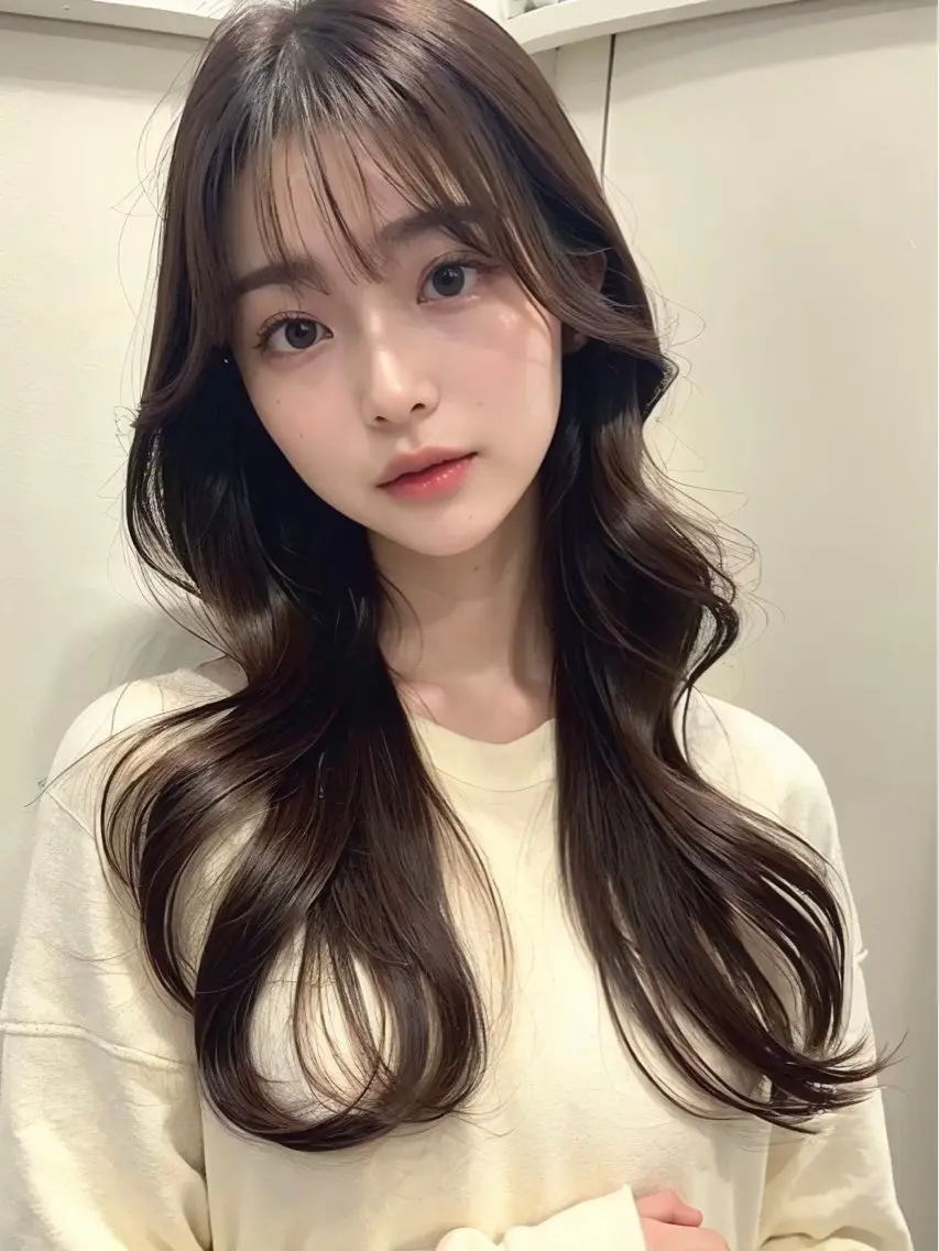 ロング ヘアセット ️韓国ヘア/レイヤー カットYūka❤️のヘアスタイル