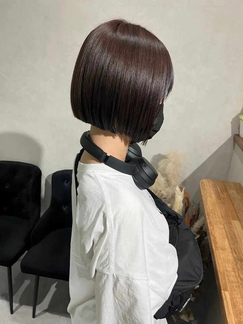 ショート ボブ ヘアカラー トリートメント Yurina 💖透明感カラー💖のヘアスタイル