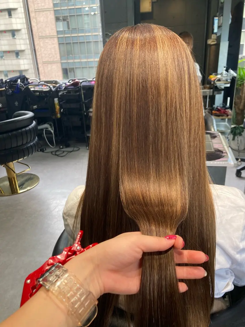ロング 縮毛矯正 髪質改善☺︎縮毛矯正 ふじい まりんのヘアスタイル