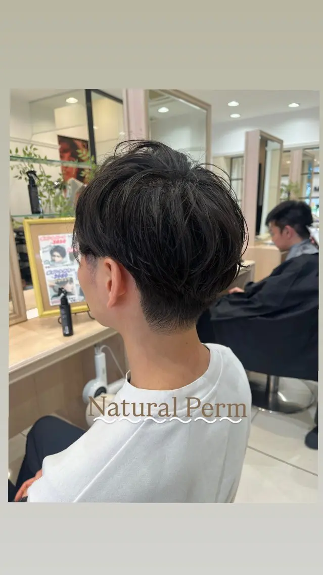 パーマ メンズ メンズパーマ カット パーマ 森 瑠海のヘアスタイル