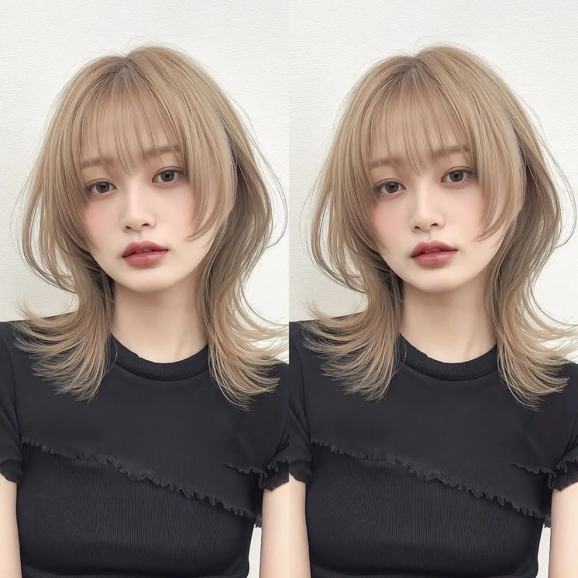 ミディアム カット ヘアカラー トリートメント Re.Rize加古川 for ladiesのヘアスタイル