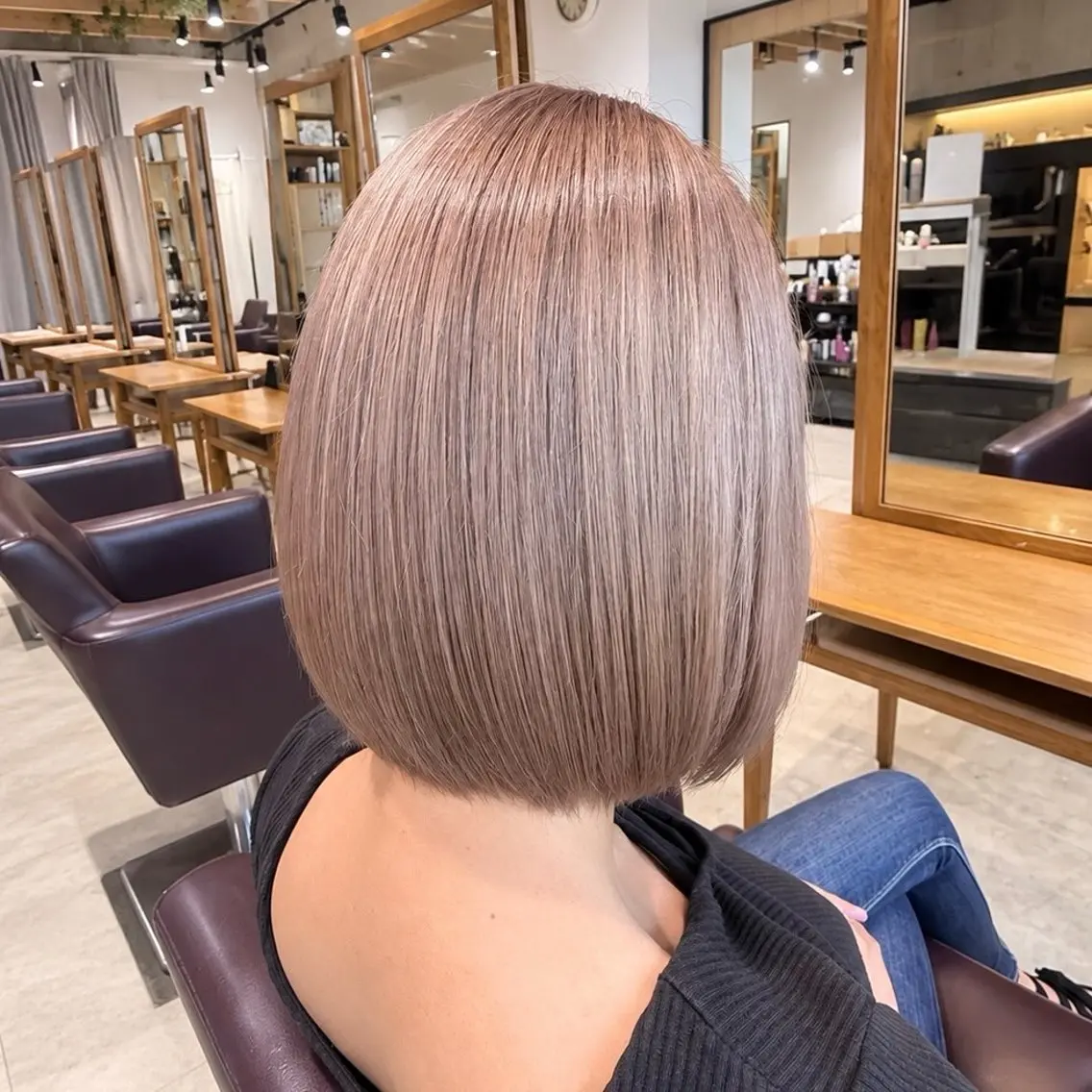 ショート カラー カット ヘアカラー 🫐ブルベカラー🫐 ミルクティー/あれんのヘアスタイル