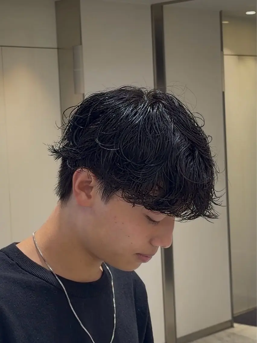 ショート パーマ メンズ メンズパーマ ニュアンスパーマ カット パーマ トリートメント 🐉メンズ特化 銀座/Ren🍜のヘアスタイル