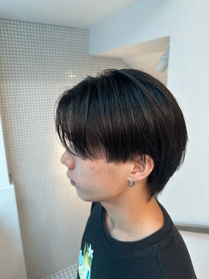 カラー パーマ メンズ 松戸レイヤーカット 塚原悠斗のヘアスタイル
