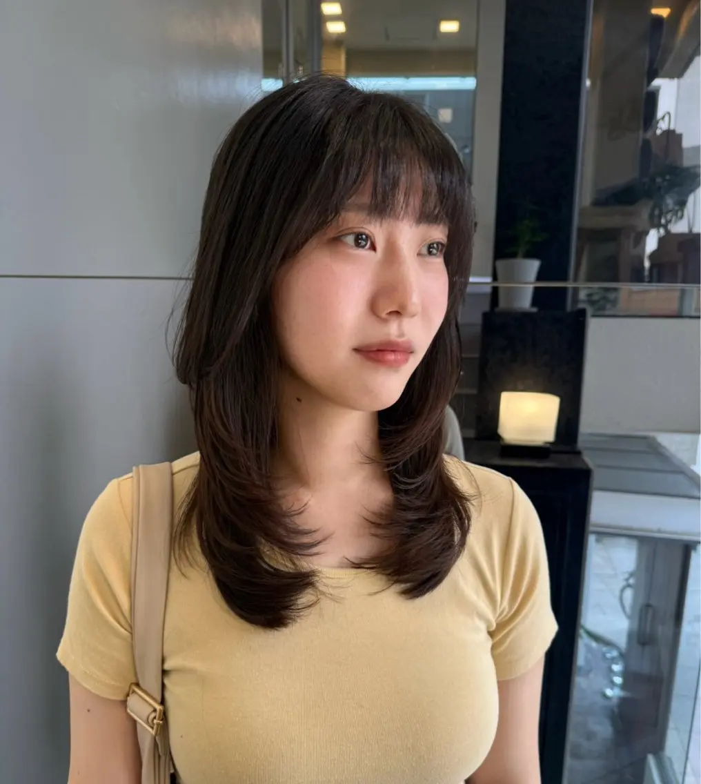 セミロング カット トリートメント 八村 一花のヘアスタイル