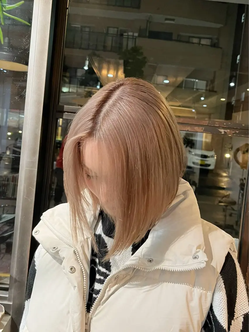 ショート カラー ヘアカラー 松原 樹里のヘアスタイル