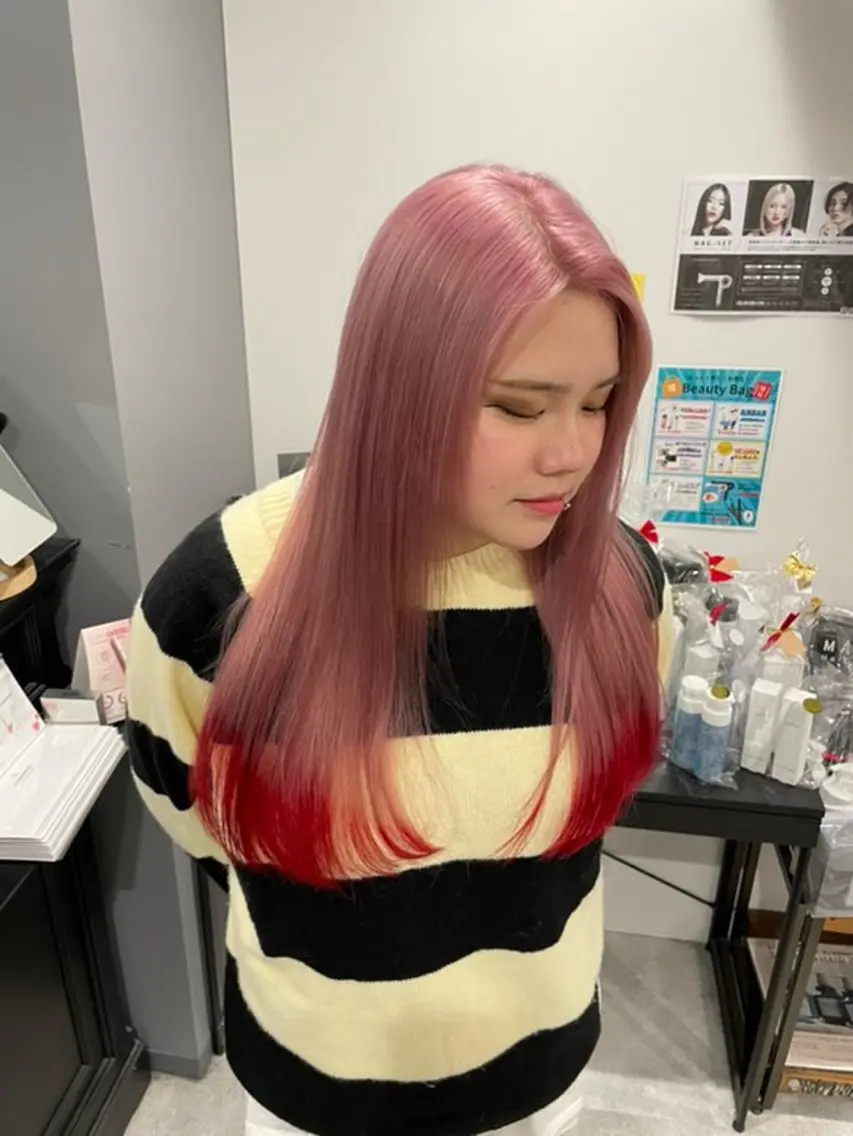 カラー ヘアカラー トリートメント ⭐️ はづき⭐️のヘアスタイル