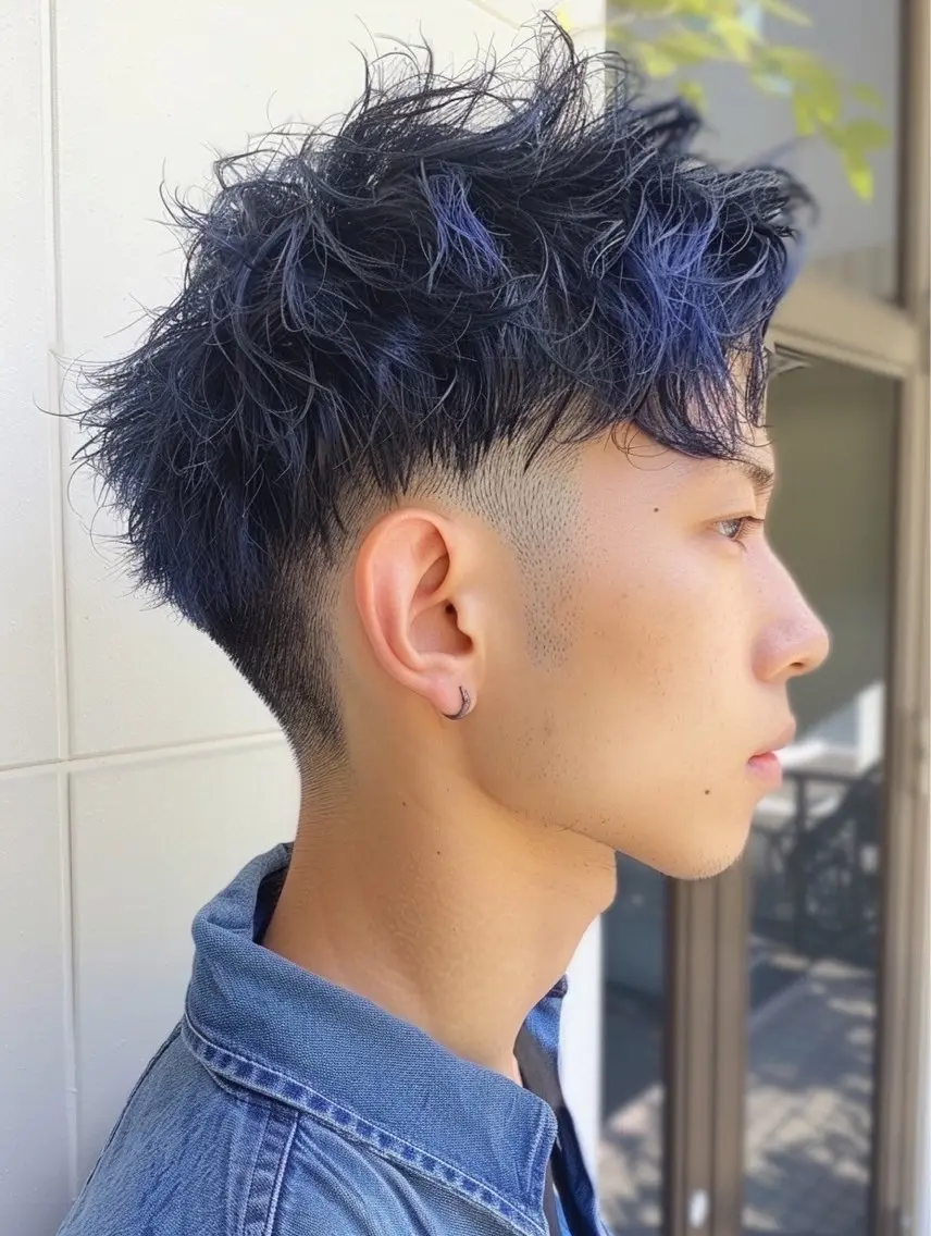 ショート カラー パーマ ヘアアレンジ メンズ カット ヘアカラー EnBlesS西宮 マンツーマン神道有基のヘアスタイル
