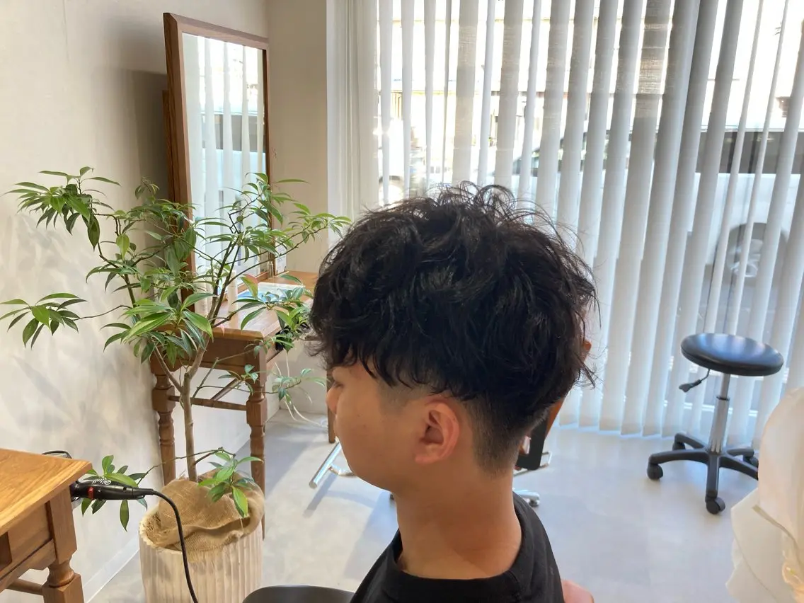 パーマ カット パーマ 丹下 鐘太郎のヘアスタイル