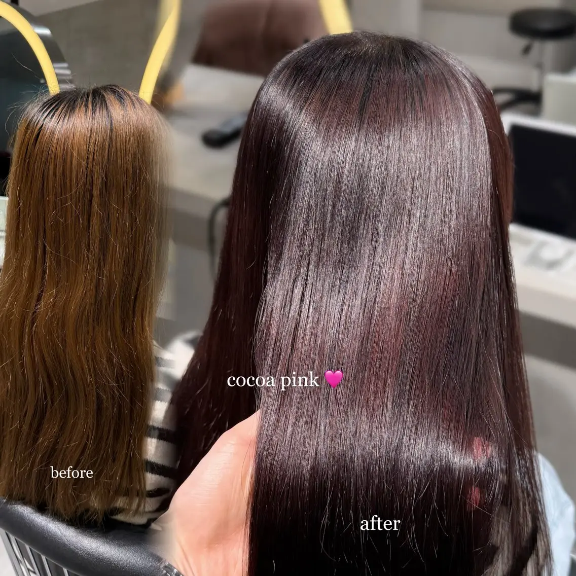 カラー ピンクカラー ヘアカラー トリートメント ユナ hearts.店長のヘアスタイル