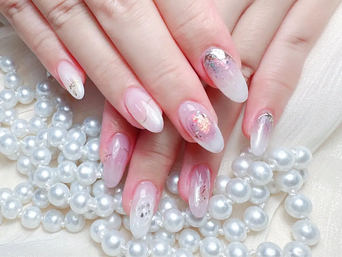 ネイル ハンドネイル M🌷nail 長さだし専門店のネイルデザイン