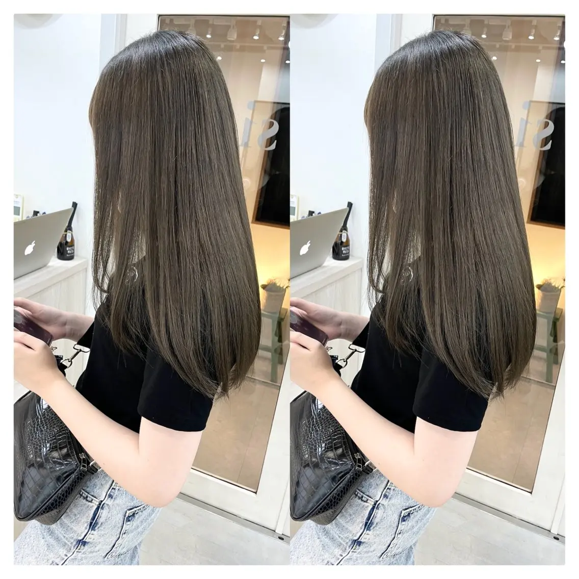 セミロング カラー カット ヘアカラー トリートメント 村山 茉衣のヘアスタイル