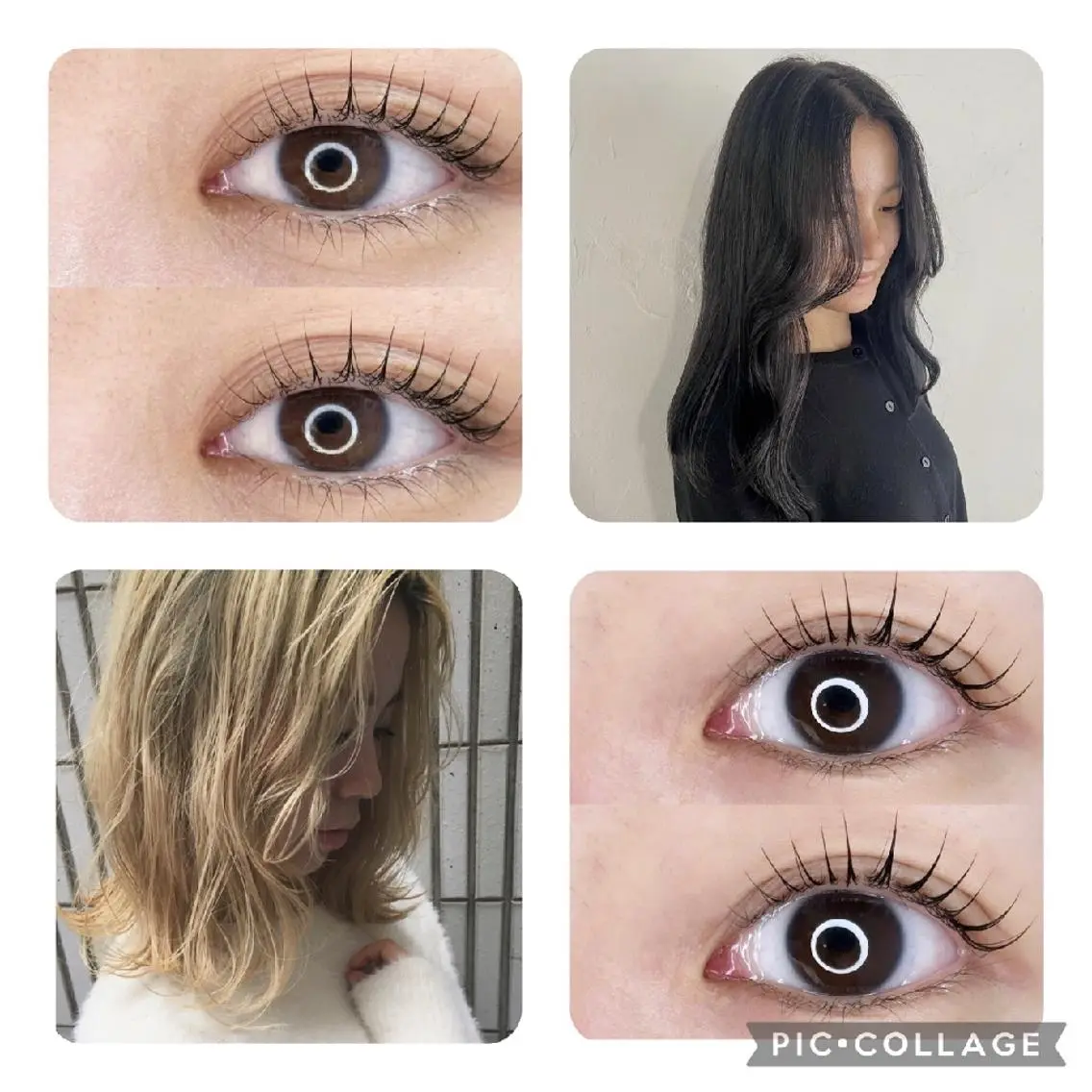 ロング マツエク・マツパ カラー カット ヘアカラー トリートメント AnFye une qatllのヘアスタイル