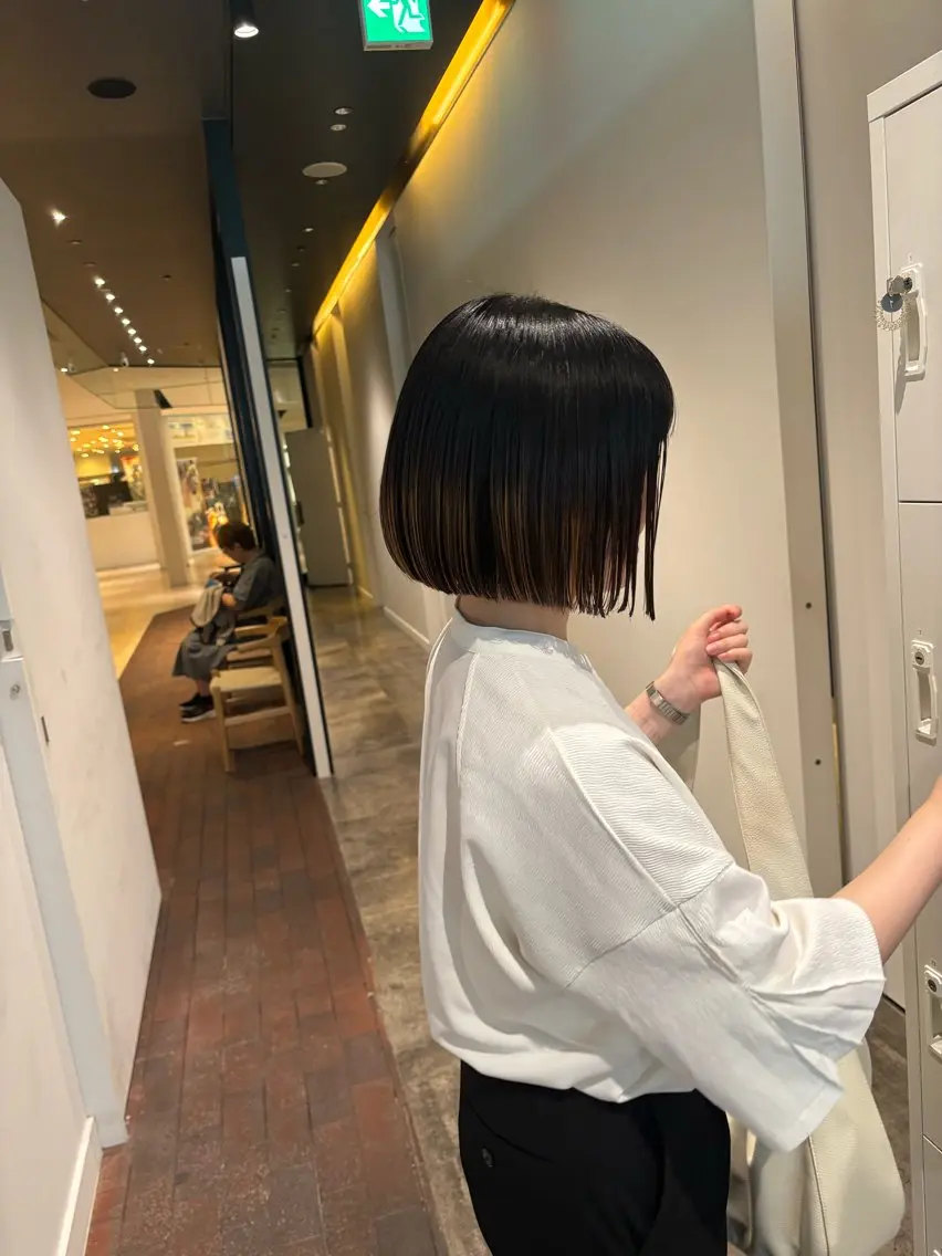 ショート ボブ カット マンツーマン 縮毛矯正/マユコのヘアスタイル