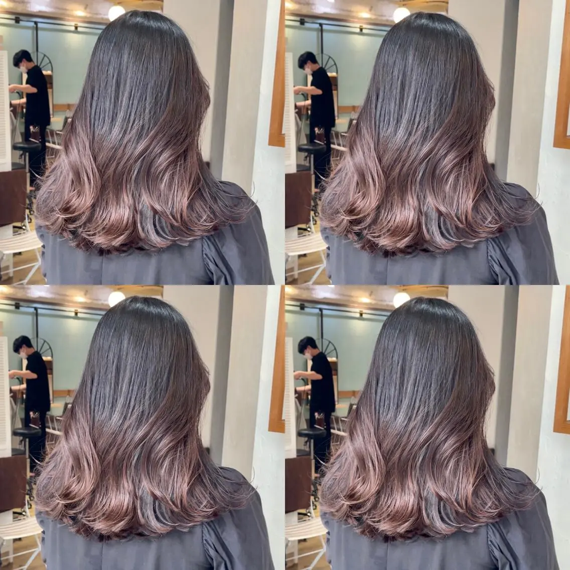セミロング カラー くびれヘア 伸ばしかけ レイヤーカット 似合わせカット 小顔カット カット ヘアカラー トリートメント ヘッドスパ 大人可愛い透明感🌟 小顔・韓国髪🌟野中のヘアスタイル