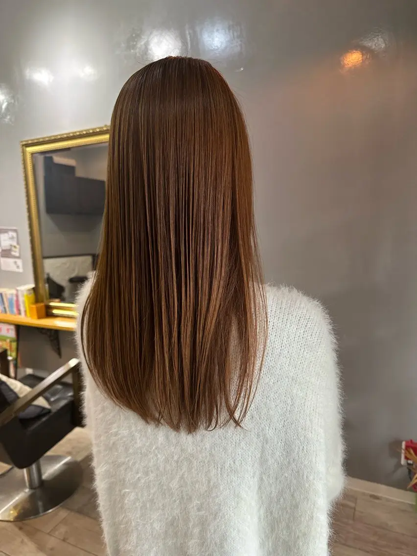 ロング トリートメント 渡辺俊介 暗髪カラー /美髪矯正/髪質改善のヘアスタイル