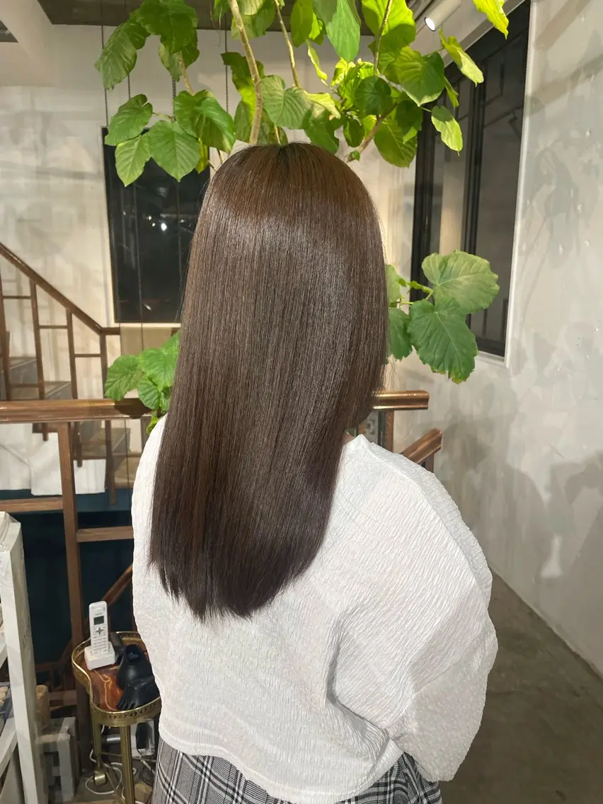ロング くま‪‪🤍透明感 🎀ナチュラルカラーのヘアスタイル