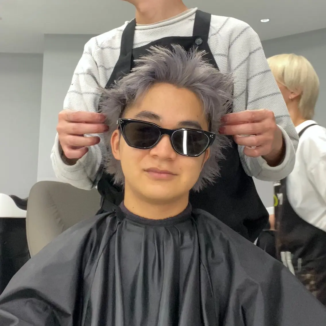ショート カラー メンズ メンズハイトーン ハイトーンカラー 髪質改善 カット ヘアカラー トリートメント 新宿メンズ特化🥇 店長JUKIYAのヘアスタイル