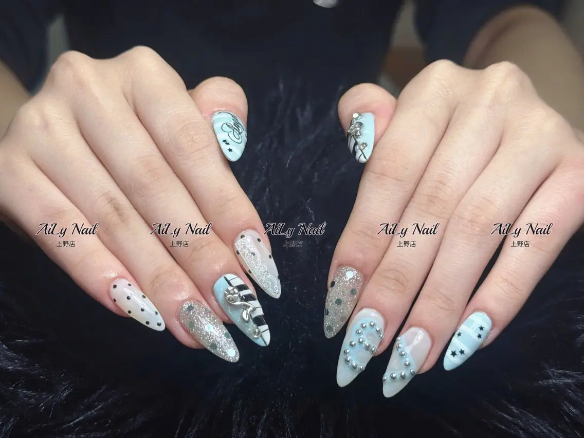 ネイル アートネイル ジェルネイル マグネットネイル ニュアンスネイル シンプルネイル ハンドネイル AiLy Nail 上野店のネイルデザイン