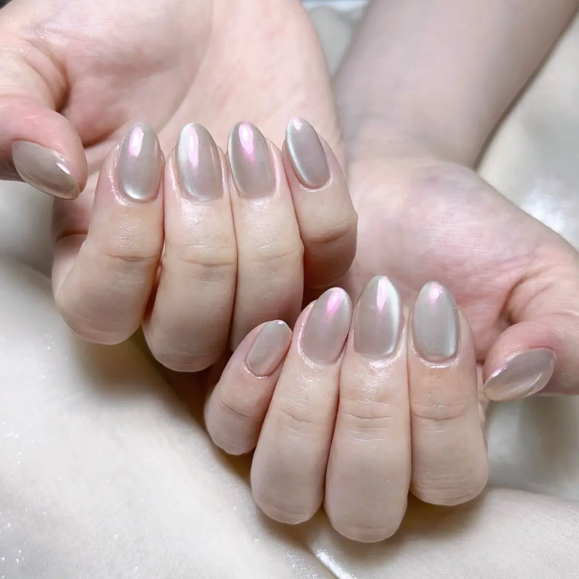 メンズ ネイル メンズ韓国風 アートネイル オーロラネイル ガーリー キラキラネイル ハンドネイル Nail salon 木にいるのネイルデザイン
