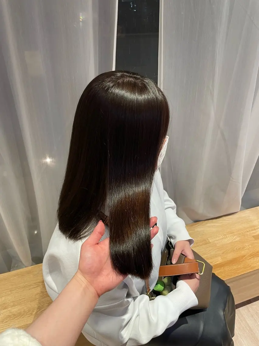 セミロング カラー たなか こころ🎀のヘアスタイル