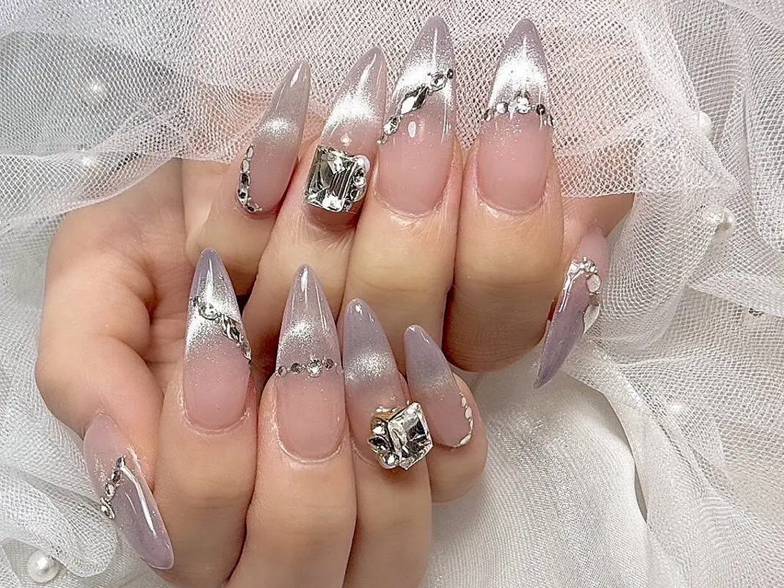 ハンド💅150分持ち込みアート+チップ長さだし10本 💛オフありの写真