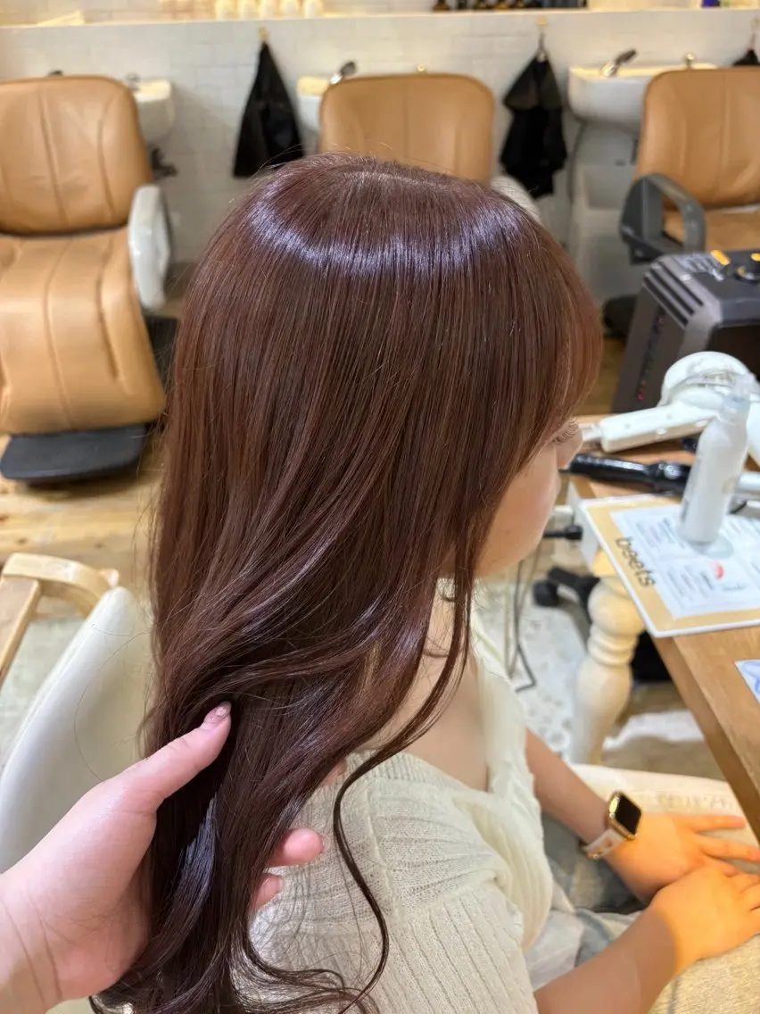 ロング ヘアカラー トリートメント 梅田/透明感カラー 🤍narumiのヘアスタイル