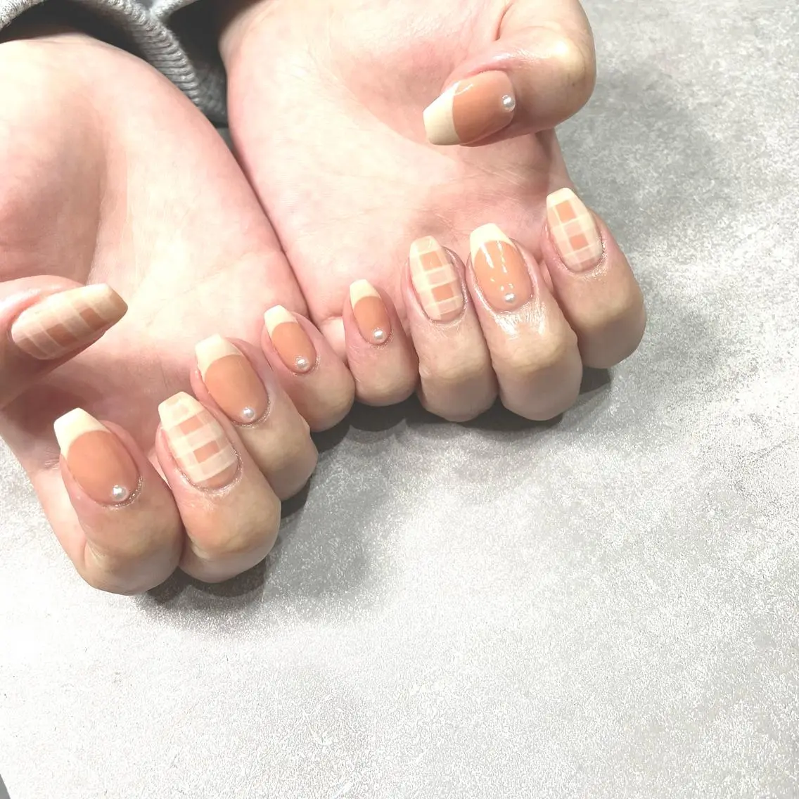 ネイル フレンチネイル ハンドネイル フットネイル private salon　lienのネイルデザイン