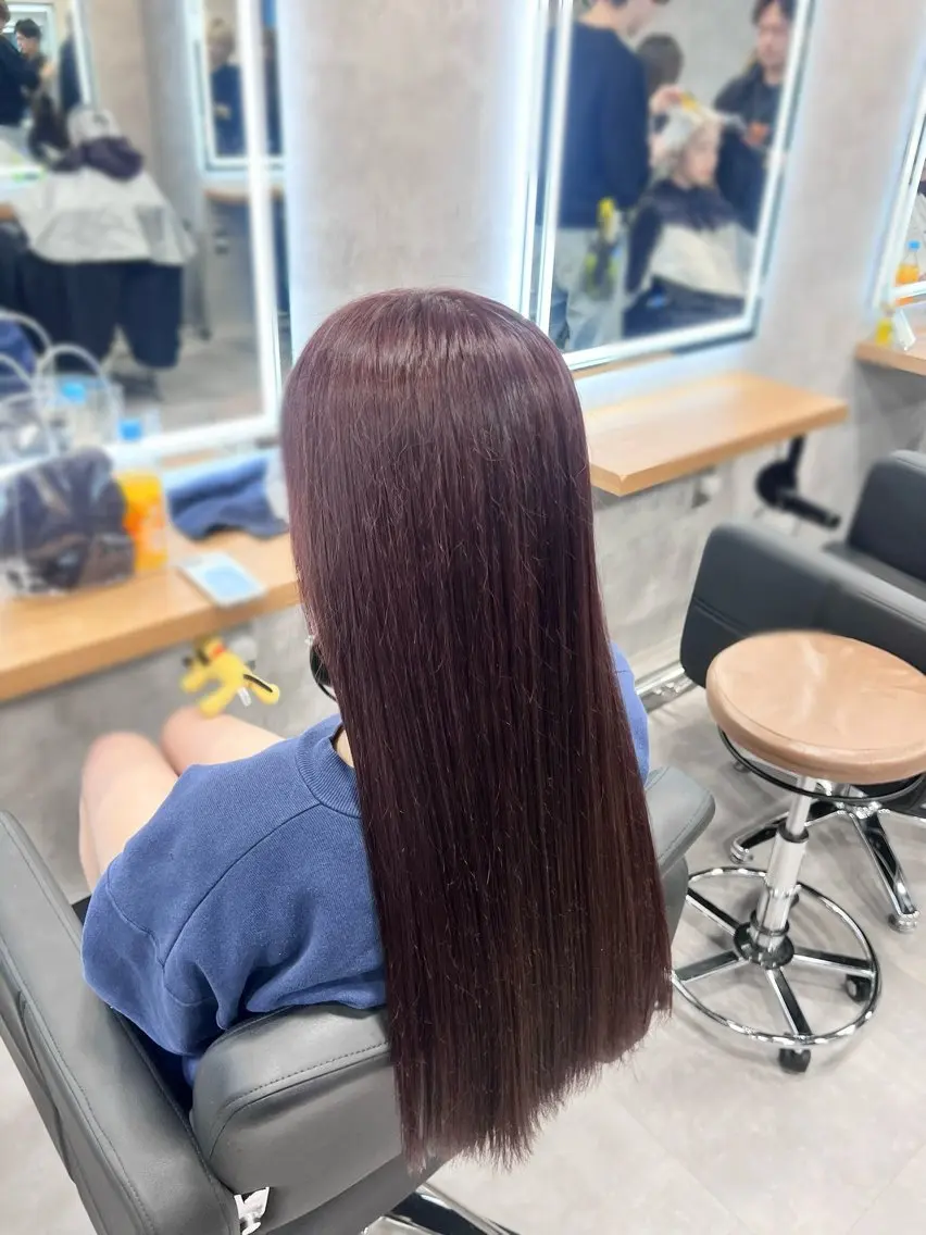 ロング ヘアカラー ヘアセット 透明感/韓国風 RENA🤎のヘアスタイル