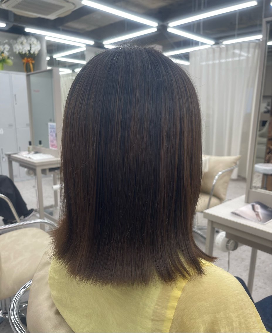 ミディアム カラー ブラウンカラー COCO reiのヘアスタイル