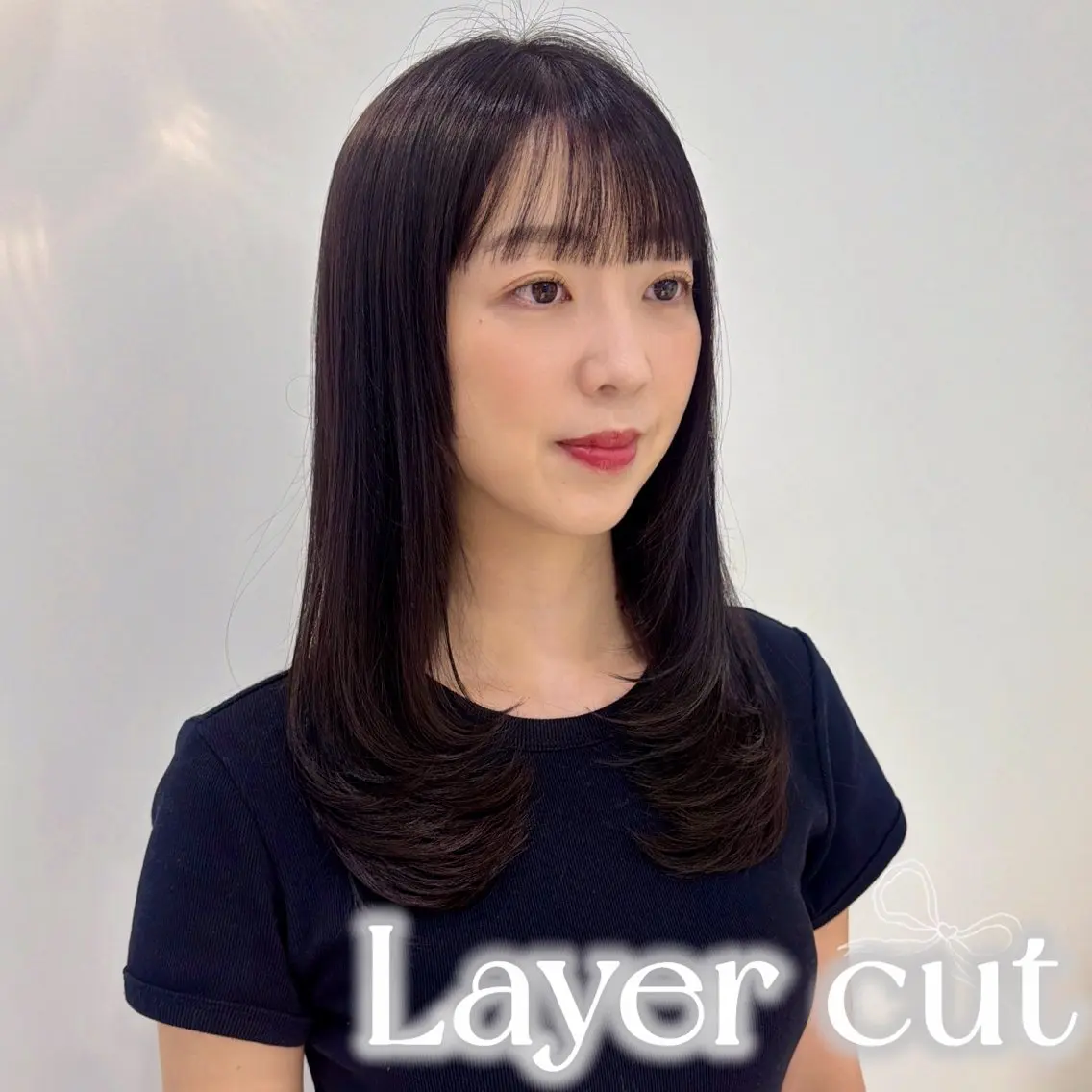 ロング レイヤーカット カット ヘアカラー トリートメント 🩵HIYORI /栄/レイヤーカットのヘアスタイル