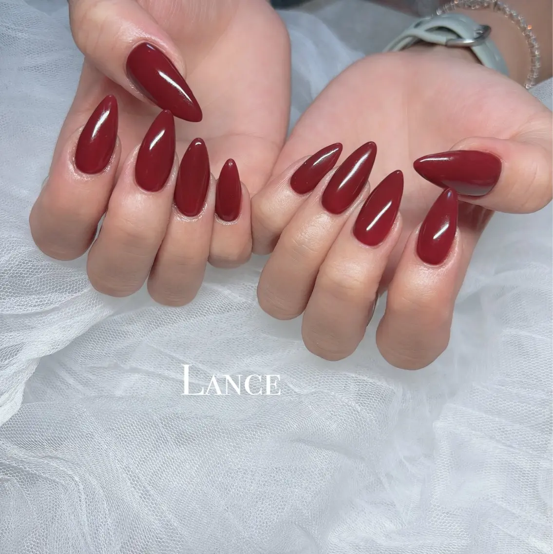 ネイル オーロラネイル フットネイル フレンチネイル キラキラネイル 韓国ネイル Lance nailのネイルデザイン