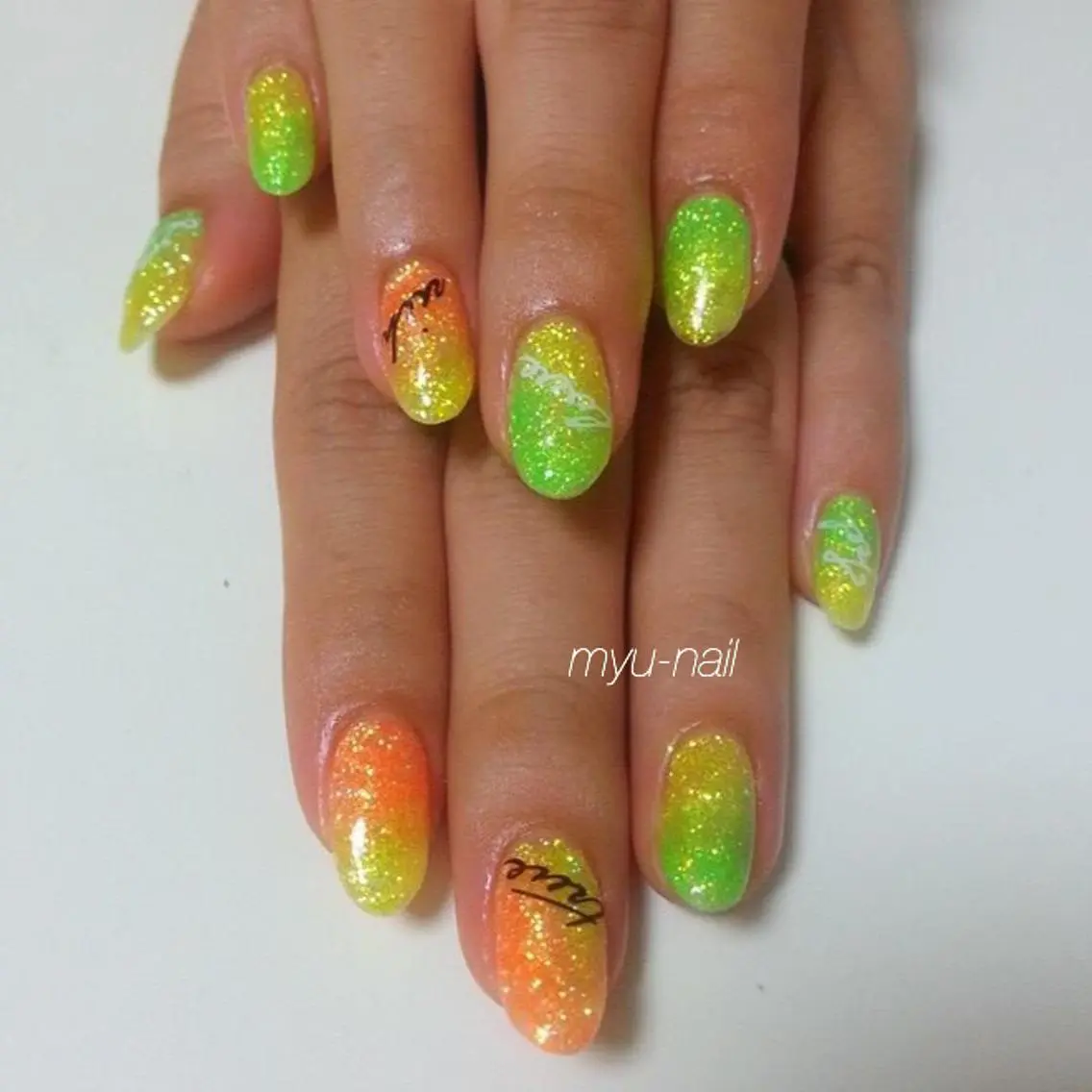 ネイル ラメ(グリッター) ホームサロン myu-nailのネイルデザイン