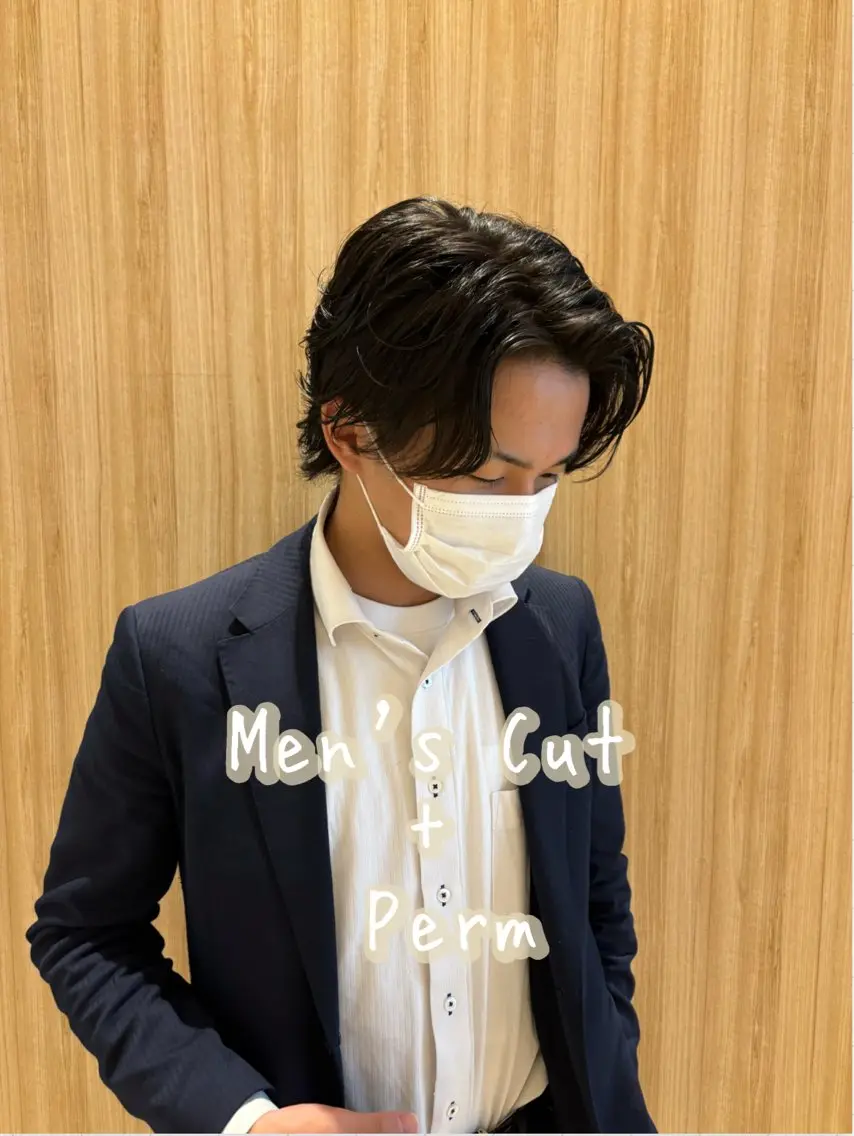 パーマ メンズ カット パーマ 五十嵐 未悠のヘアスタイル