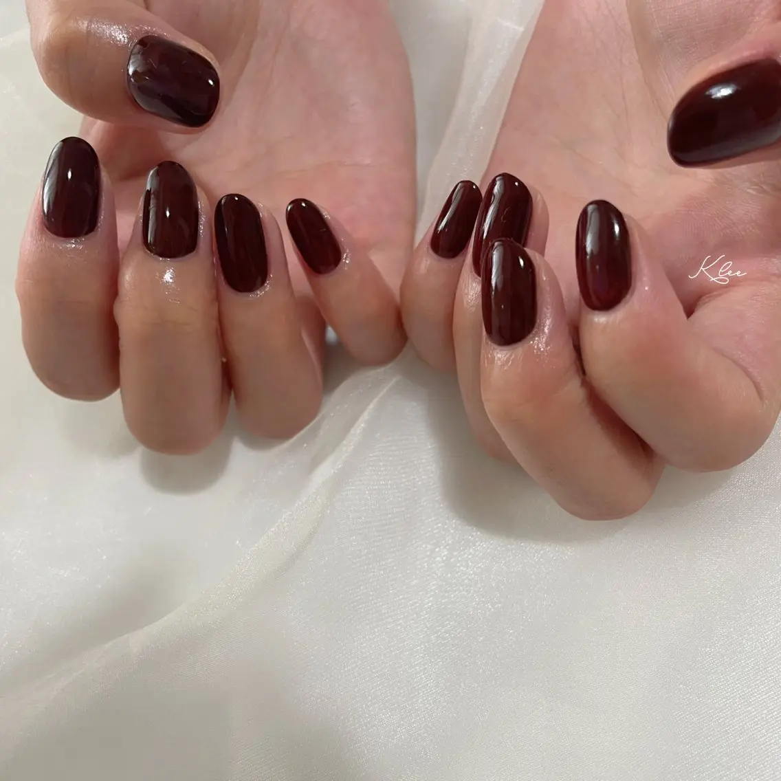 ネイル ブラウン ワンカラーネイル T. Ayakoのネイルデザイン