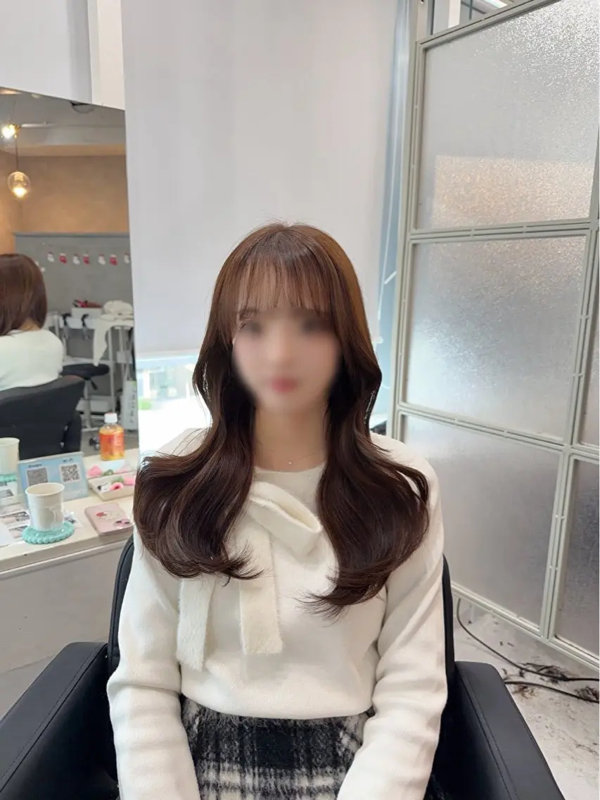 ロング カラー ベージュカラー オリーブベージュ カット ヘアカラー トリートメント 韓国ヘア/髪質改善 /natsuki🧸のヘアスタイル