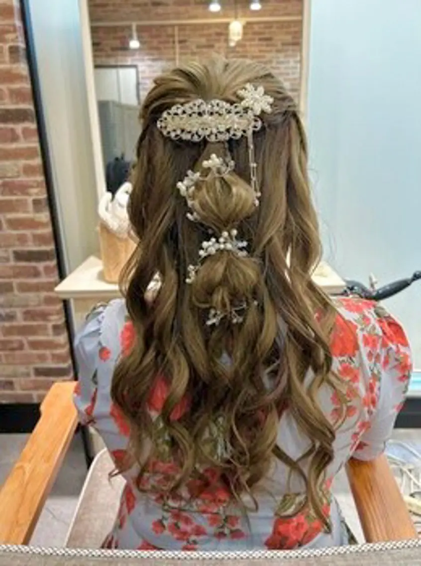ロング ヘアセット 三 浦のヘアスタイル