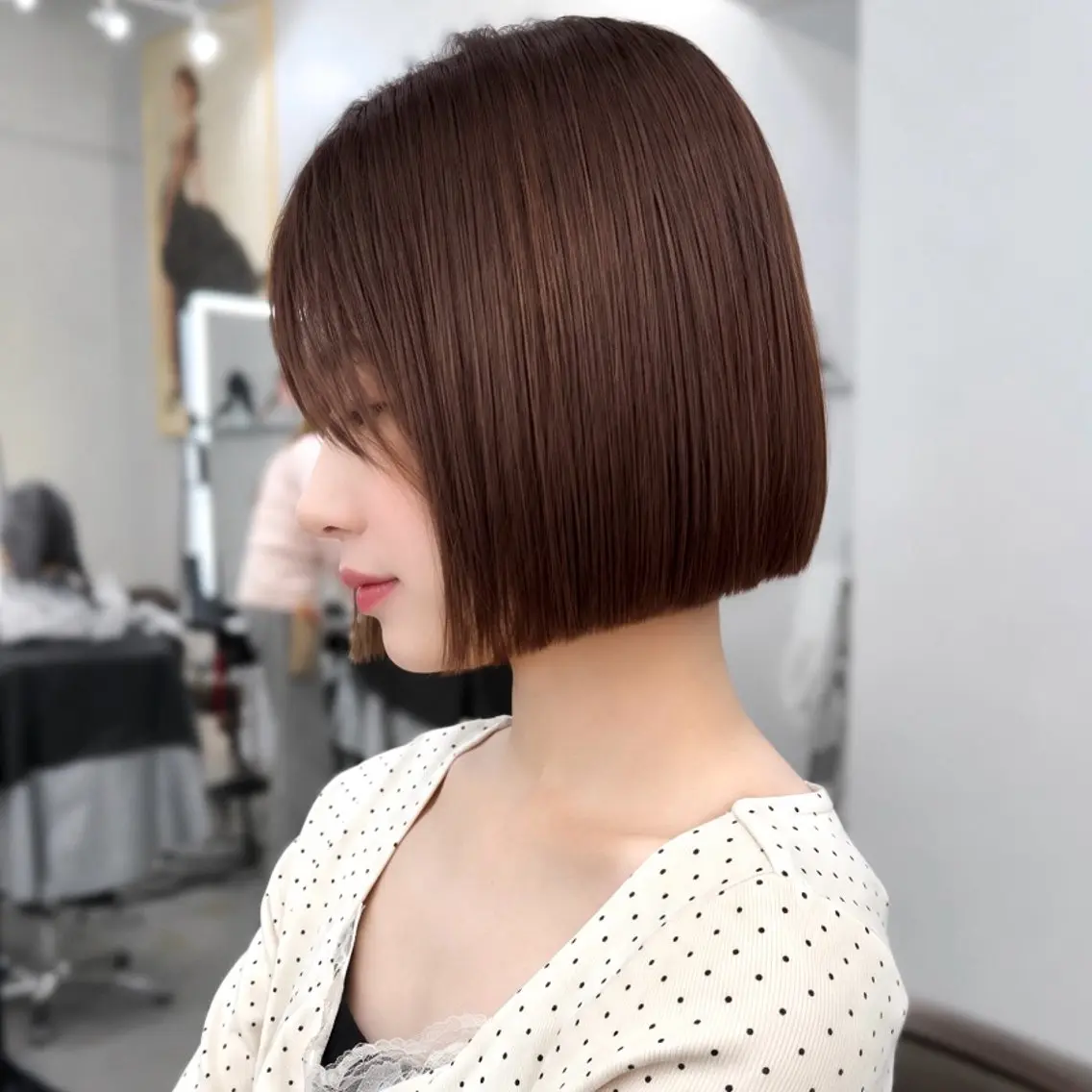 ショート 切りっぱなしボブ ボブ 韓国風ヘア カット タンバルモリ/ タッセルボブ/神山のヘアスタイル